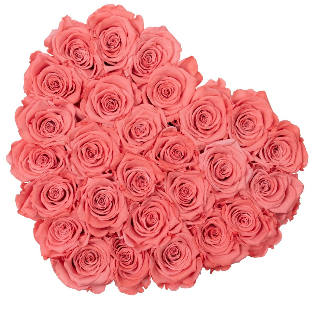 Korall rosor | Hjärtbox Tusen rosor